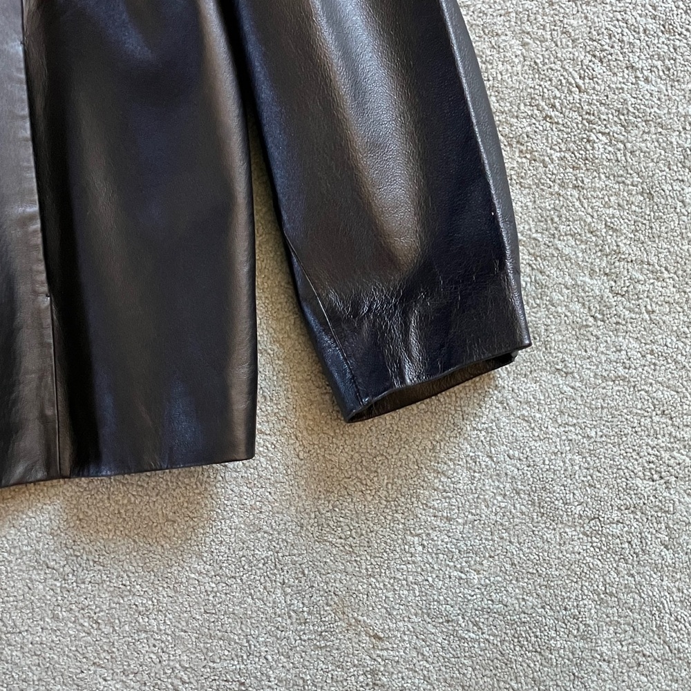 Sleek Black Leather Performance Jacket - image 3